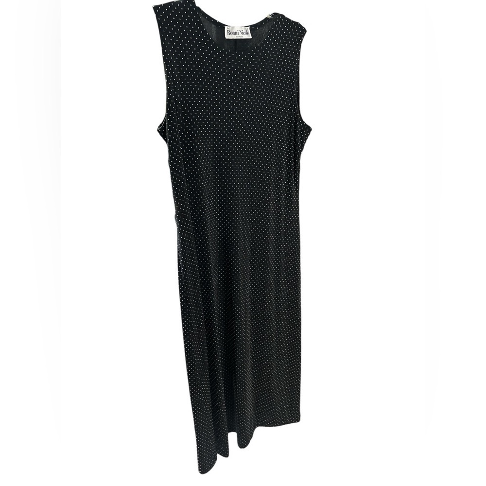 Ronni Nicole Black Dress with White Dots